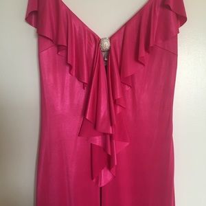 Fuchsia evening dress